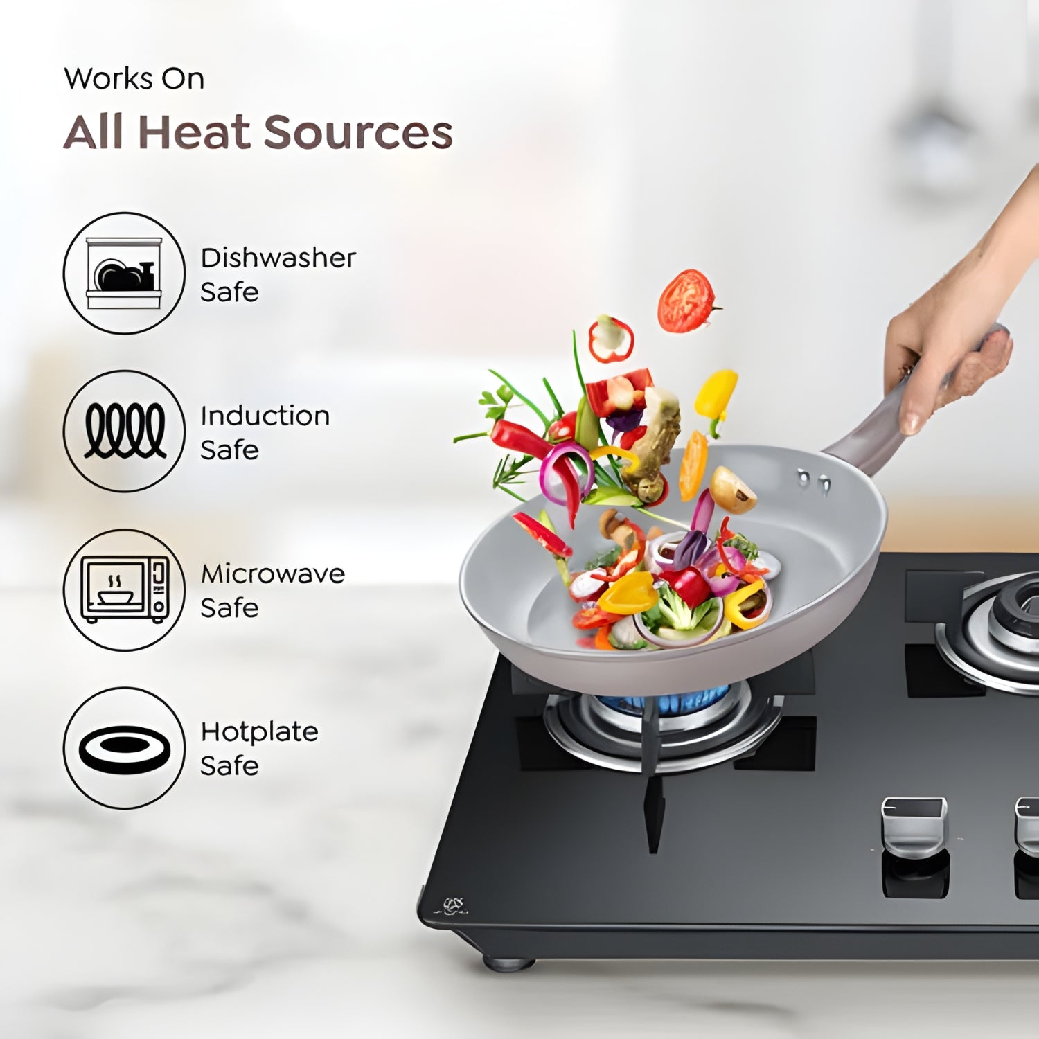 Prestige Ceraglide Duo Ceramic Coating Non Stick Fry Pan 22 cm \ 1.3 L - Grey_6