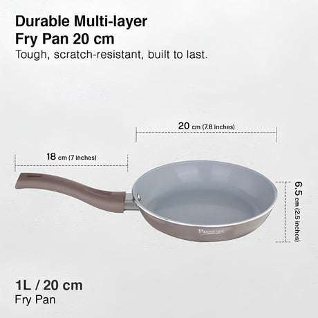Prestige Ceraglide Duo Ceramic Coating Nonstick Fry Pan Dia 20 cm _ 1 L_Dimensions