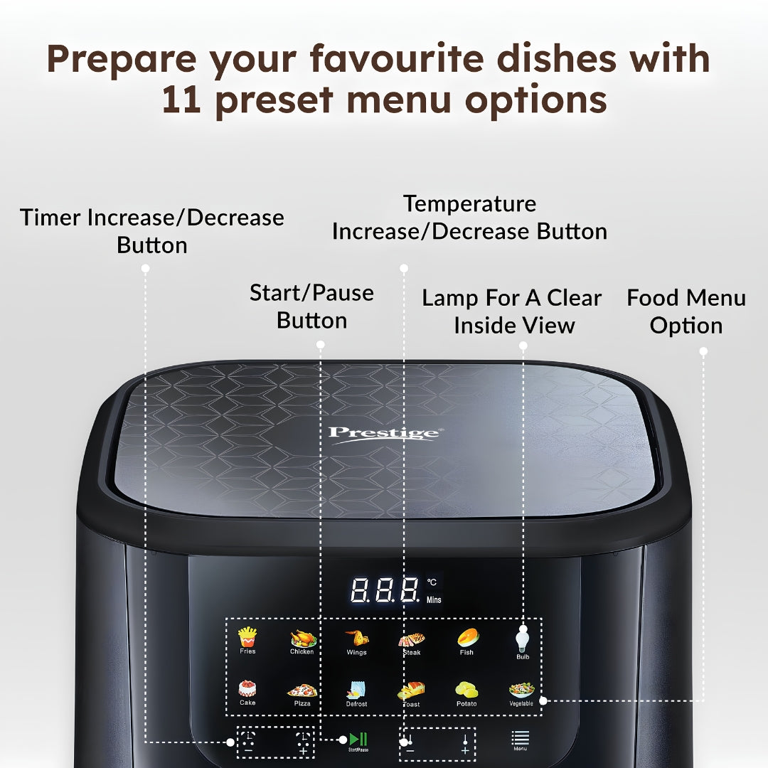 Prestige Crysta Chef Air Fryer 5.5 L - Black_5