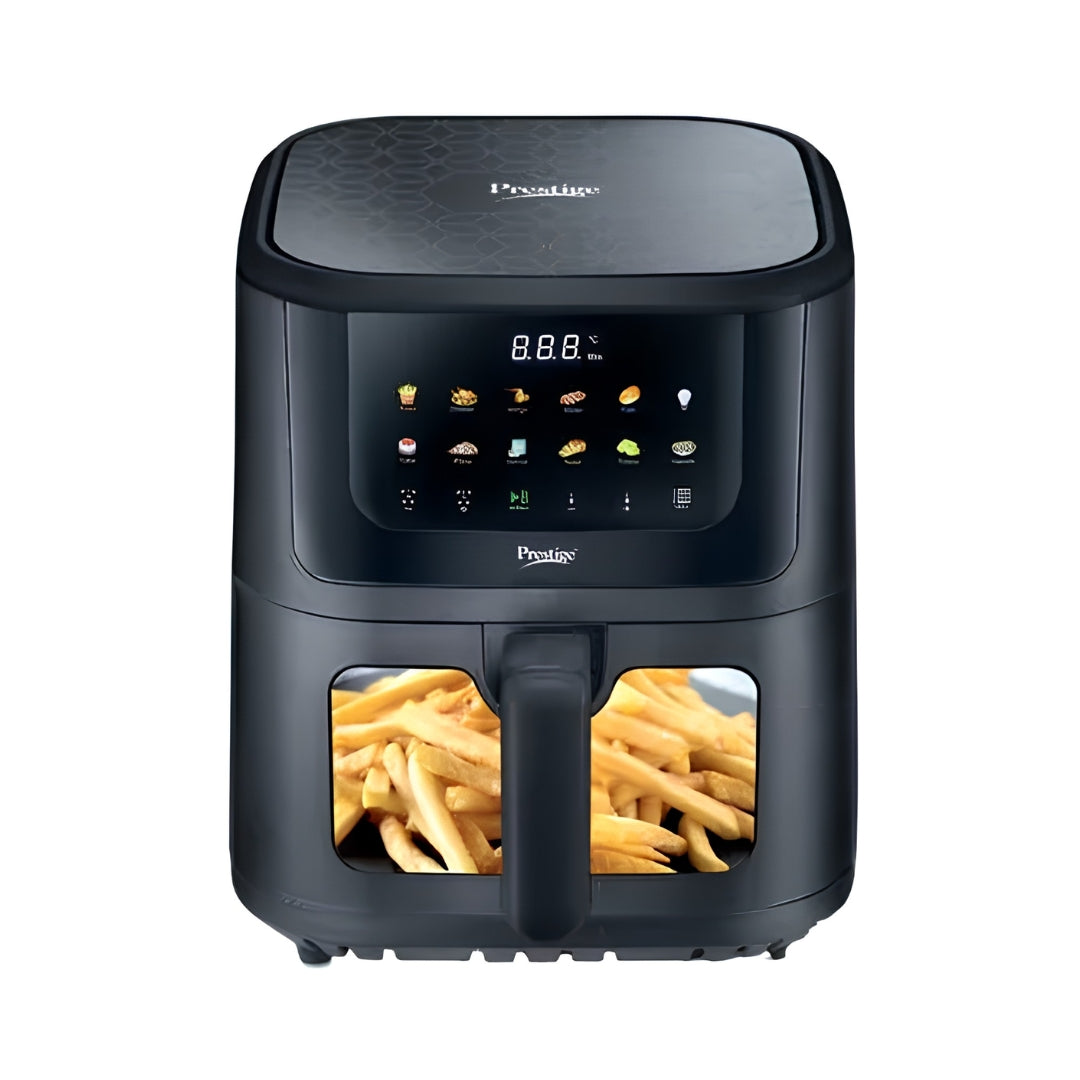 Prestige Crysta Chef Air Fryer 5.5 L - Black_Front view