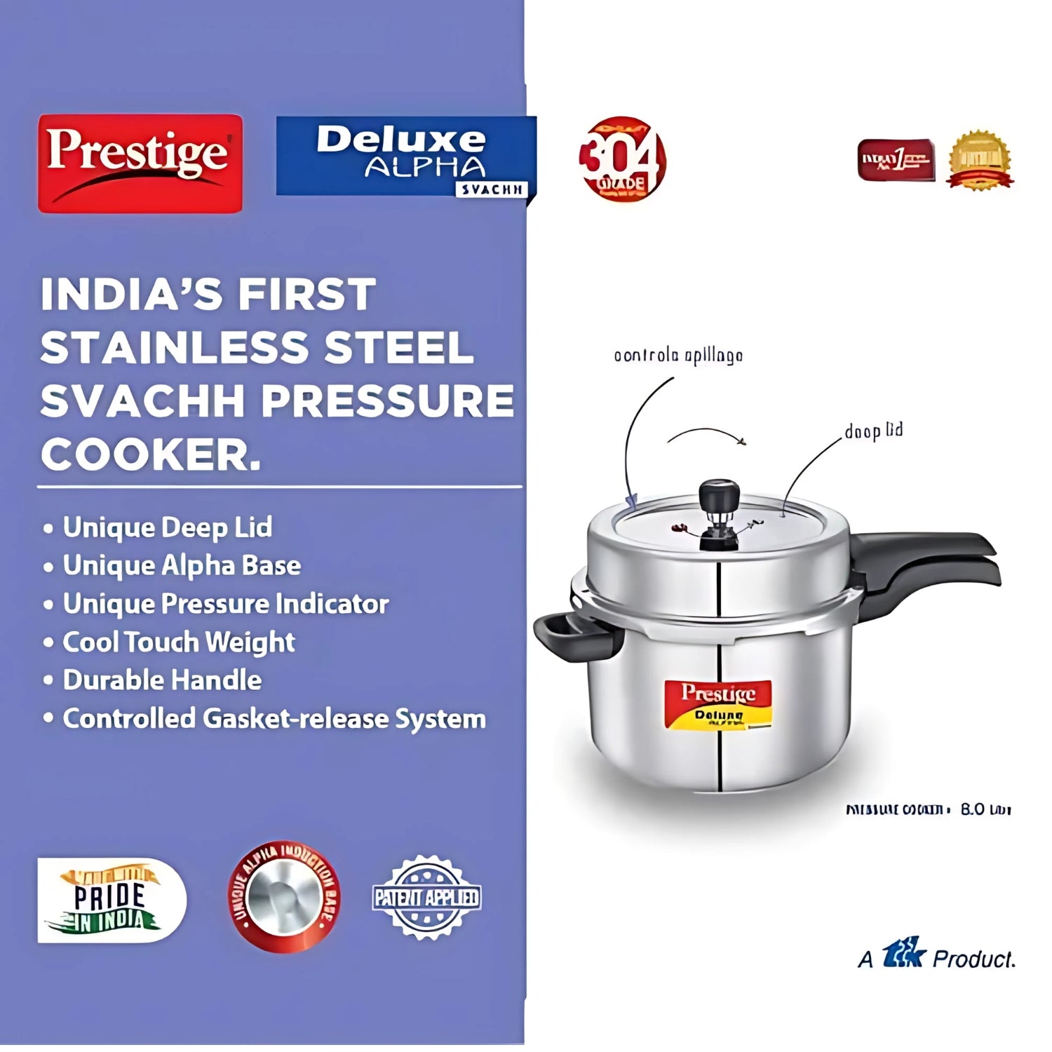 Prestige Deluxe Alpha Svachh SS Pressure Cooker 8 L_3