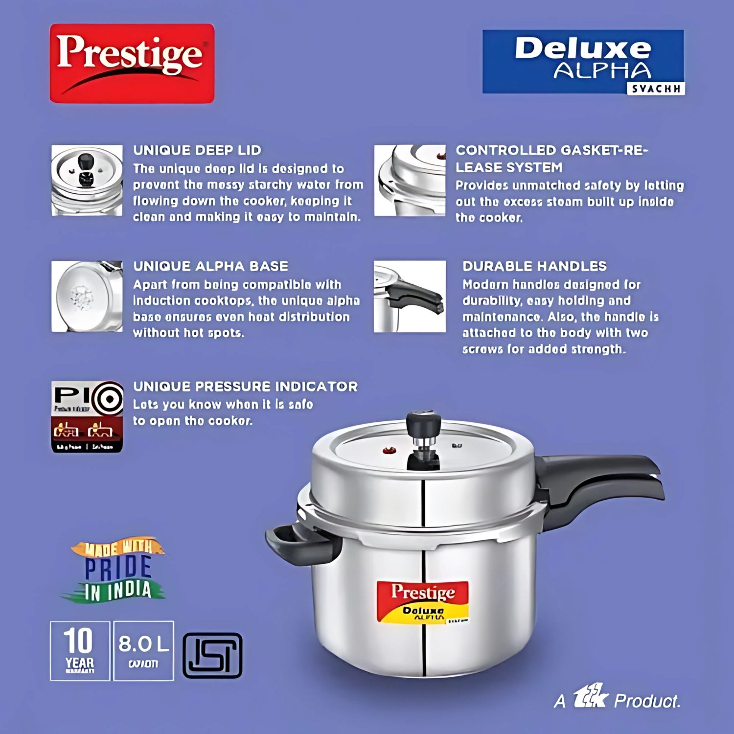 Prestige Deluxe Alpha Svachh SS Pressure Cooker 8 L_4