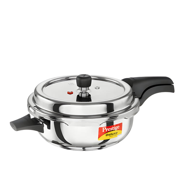 Prestige Deluxe Alpha Svachh SS Senior Pan Spillage Control Handi Pressure Cooker 4 L_1
