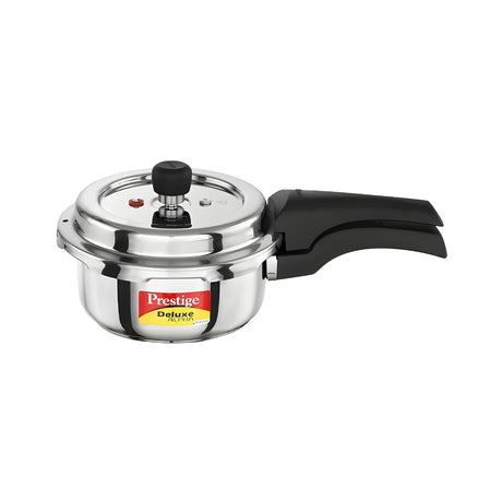 Prestige Deluxe Alpha Svachh Stainless Steel Spillage Control Pressure Cooker 2 L_Front View
