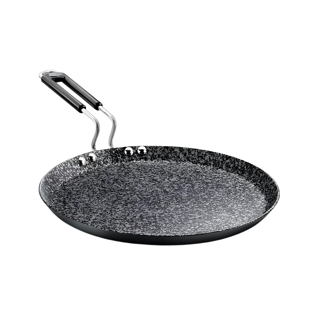 Prestige Dura Stone Hard Anodised Non Stick Tawa 25 cm - Black_Front View