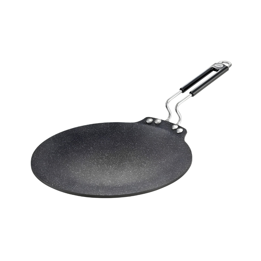Prestige Durastone Hard Anodised Non-Stick Dosa Tawa 30 cm - Black_ Front View