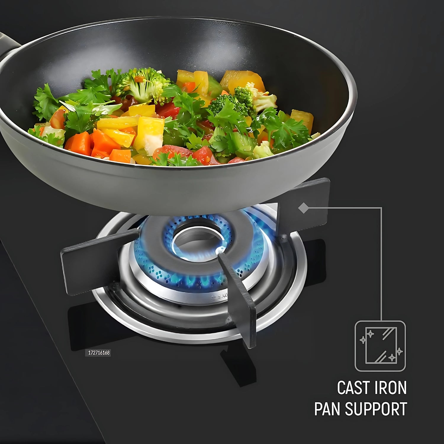 Prestige Efficia 40598 Convertible 2 Burner Glass Top Gas Stove - Black_5