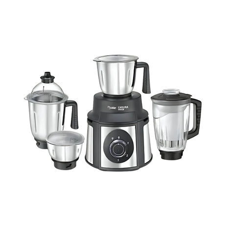 Prestige Endura 1000W Mixer Grinder - Black and Silver_Front View