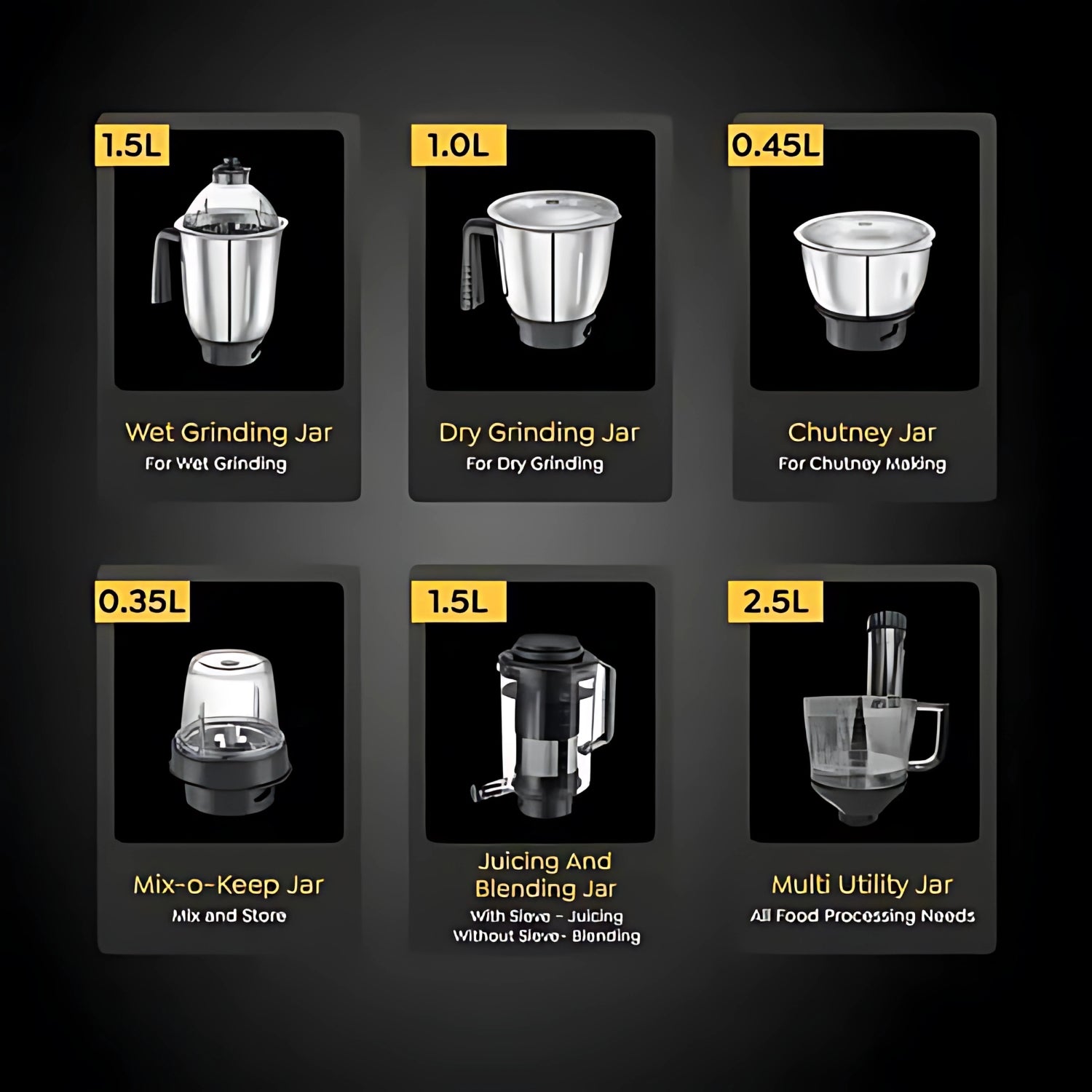Prestige Endura Pro 42561 Mixer Grinder 1000 Watts -  Black and Silver_4