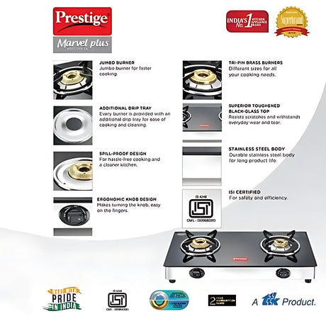 Prestige GTM 02B Black 2-Burner Gas Stove – Black_2
