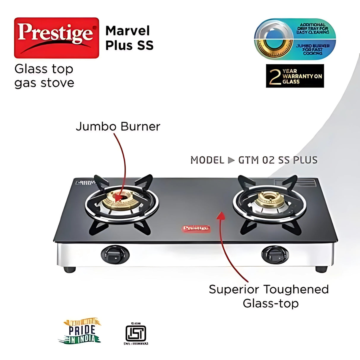 Prestige GTM 02B Black 2-Burner Gas Stove – Black_4