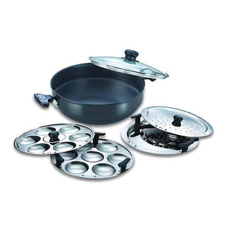 Prestige Hard Anodised Multi Kadai 280 mm - Black_1