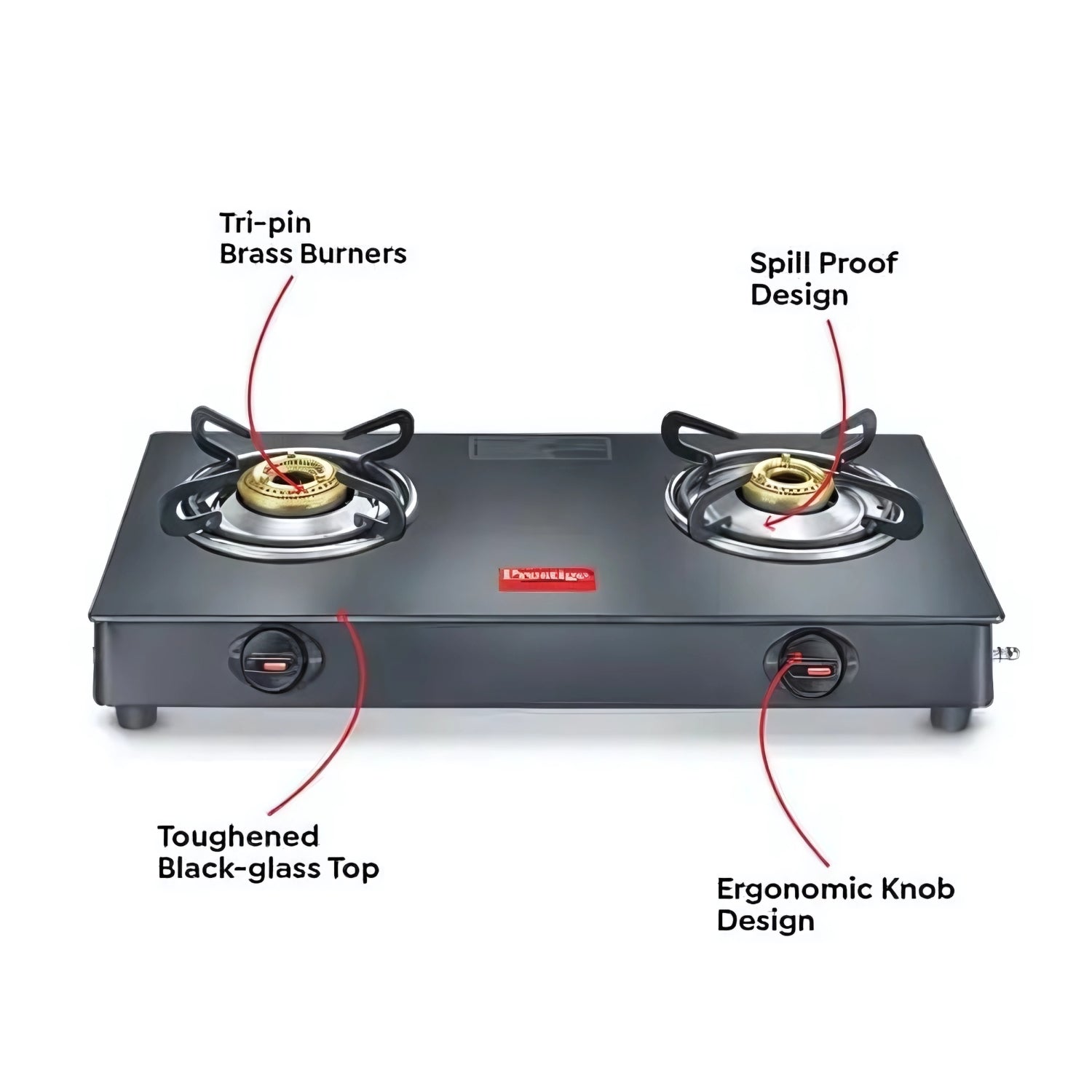 Prestige Magic Plus 2-Burner Gas Stove Sleek Design High Efficiency – Black_5