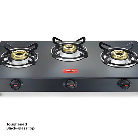 Prestige Magic Plus Glass Top 3 Burner Gas Stove – Black_2