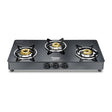 Prestige Marvel Plus GTM 03 3 Burner Glass Top Gas Stove with Tri-Pin Brass Burners – Black_1