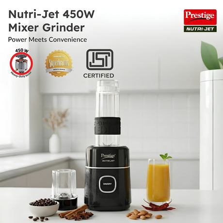 Prestige Nutri Jet Blender with 2 Jar 700 ml - Black_Feature_1