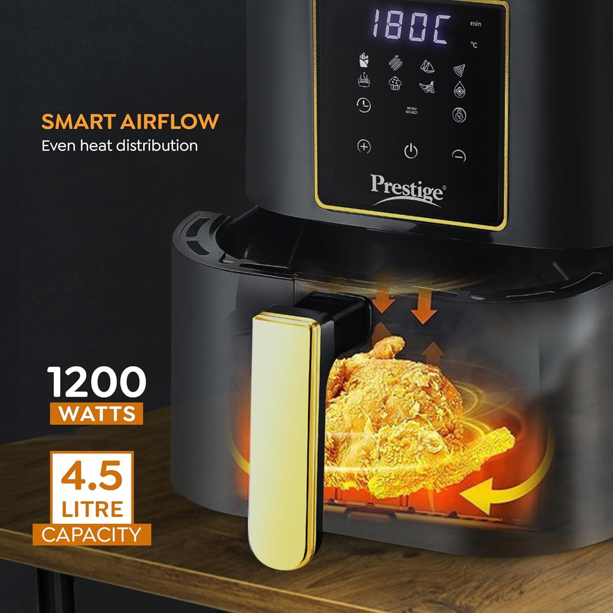 Prestige Nutrifry Digital Air Fryer 4.5 L - Black_3