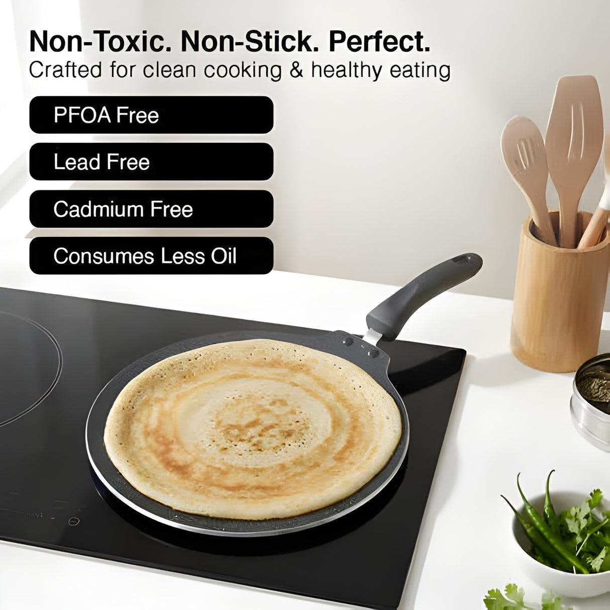 Prestige Omega Deluxe Granite-finish Aluminium Non Stick Dosa Tawa 30 cm - Black_7