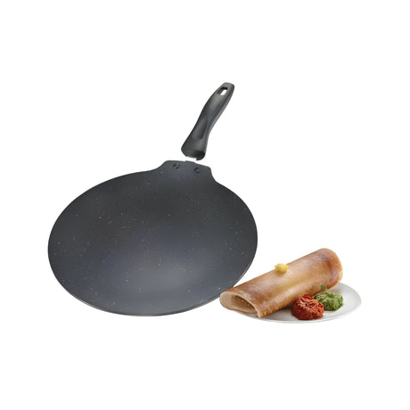 Prestige Omega Deluxe Granite Finish Non Stick Dosa Tawa 28 cm - Black_Front View