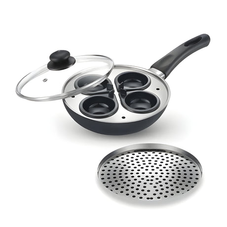 Prestige Omega Deluxe Granite Multi-Pan with Glass Lid ( Egg Poacher and Steamer ) - 20 cm_1