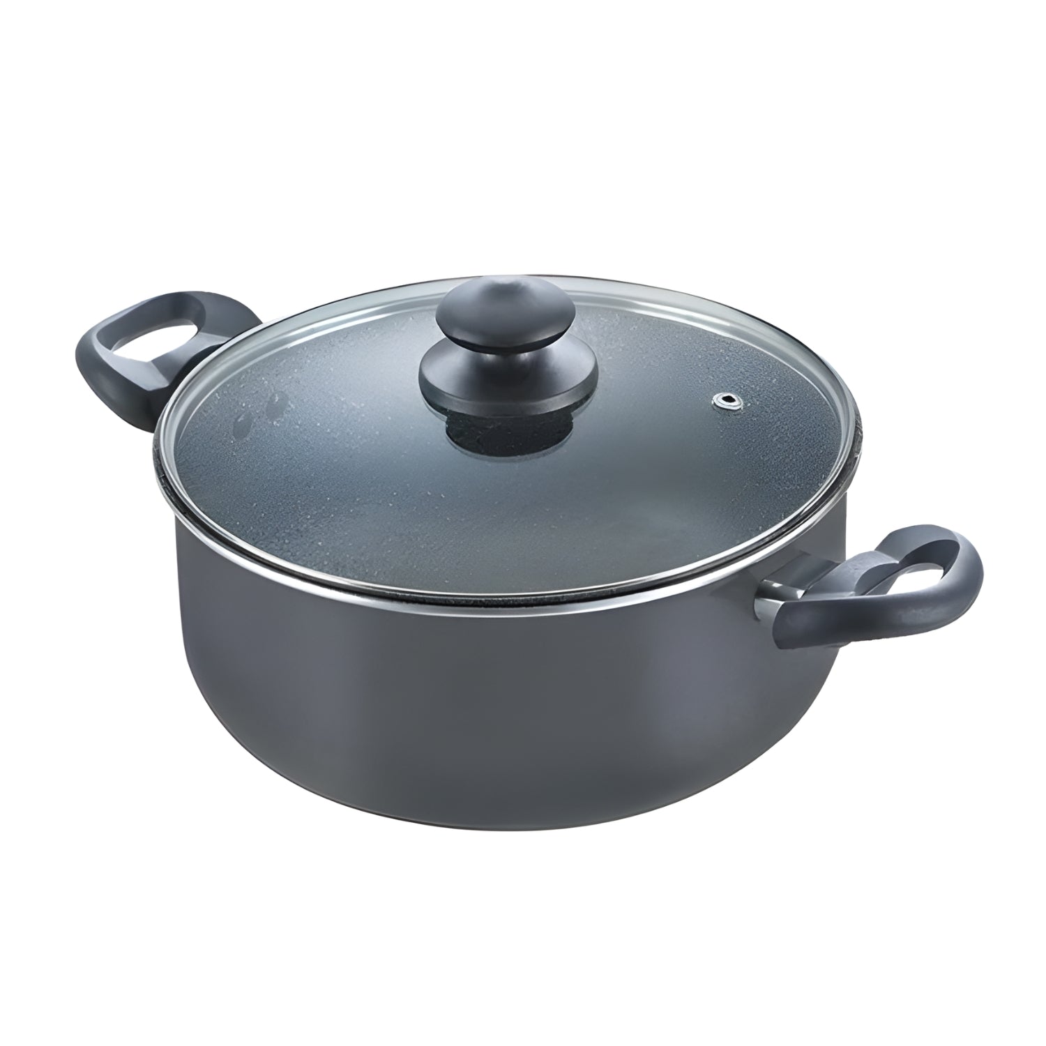 Prestige Omega Deluxe Granite NS Sauce Pan with Glass Lid 24 cm \ 4.25 L - Black_1