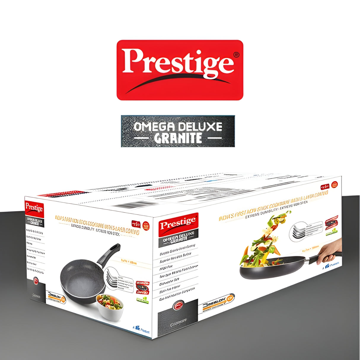 Prestige Omega Deluxe Granite Non Stick Fry Pan 24 cm \ 1.7 L - Black_5