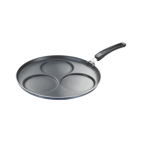 Prestige Omega Select Plus 3-Layer Dosa Tawa 3 Cavity - Black_Front View