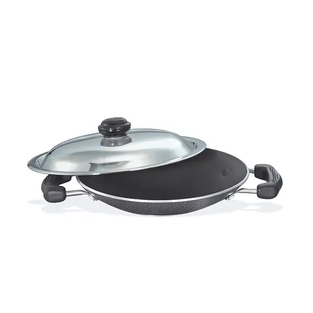 Prestige Omega Select Plus Deep Appachatty with SS Lid 200 mm - Black_1