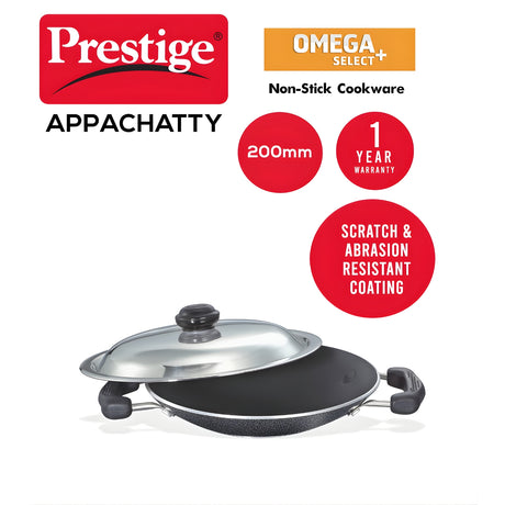 Prestige Omega Select Plus NS Appachatty with SS Lid 20 cm - Black_2