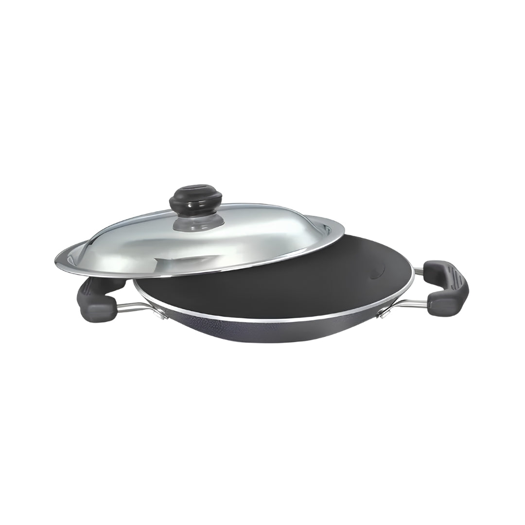 Prestige Omega Select Plus NS Appachatty with SS Lid 20 cm - Black_Front View