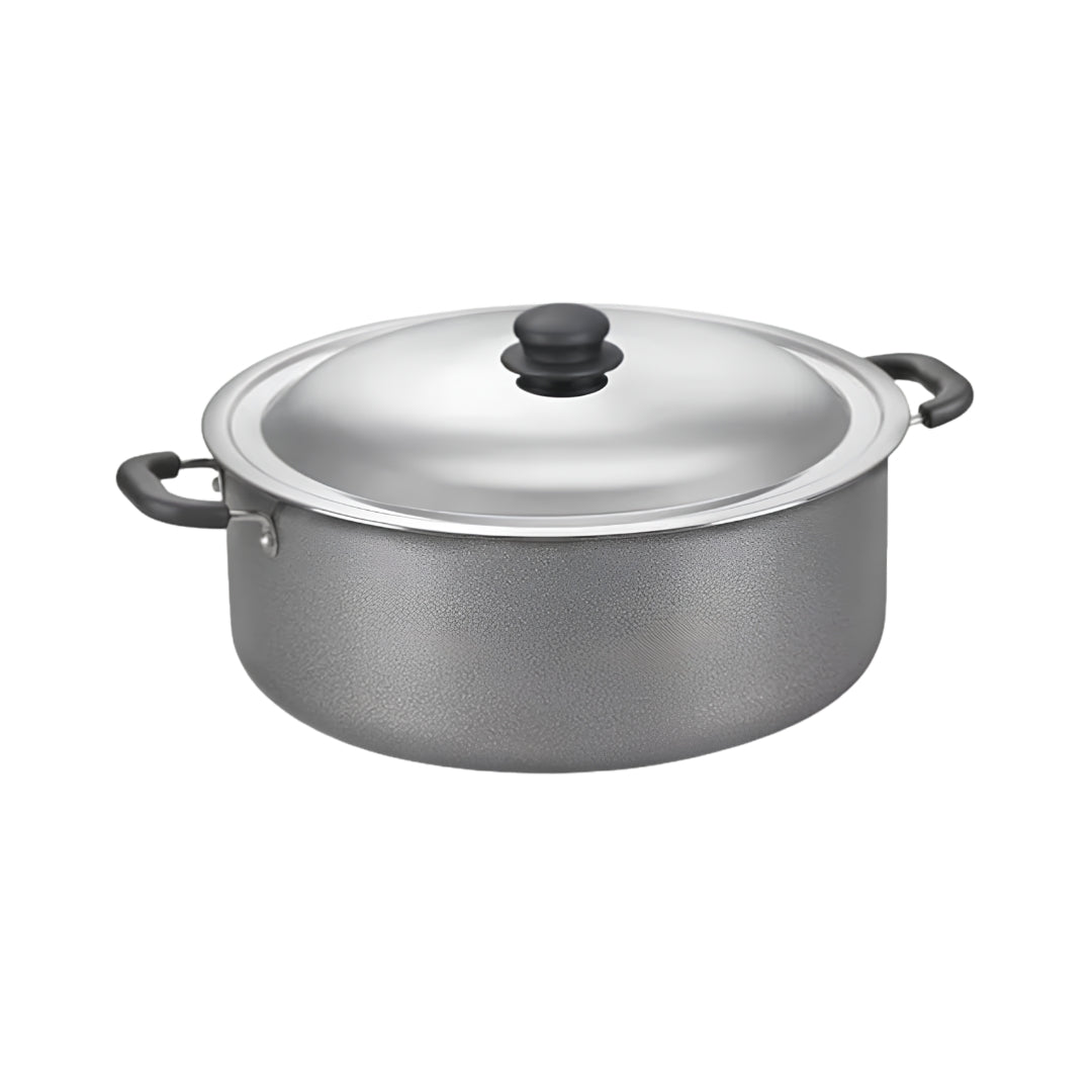 Prestige Omega Select Plus Non Stick Biryani Pot with SS Lid 30 cm \ 12 L - Grey