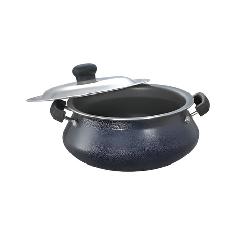 Prestige Omega Select Plus Teflon NS Handi with SS Lid 16 cm \ 2.5 L - Black_Front View
