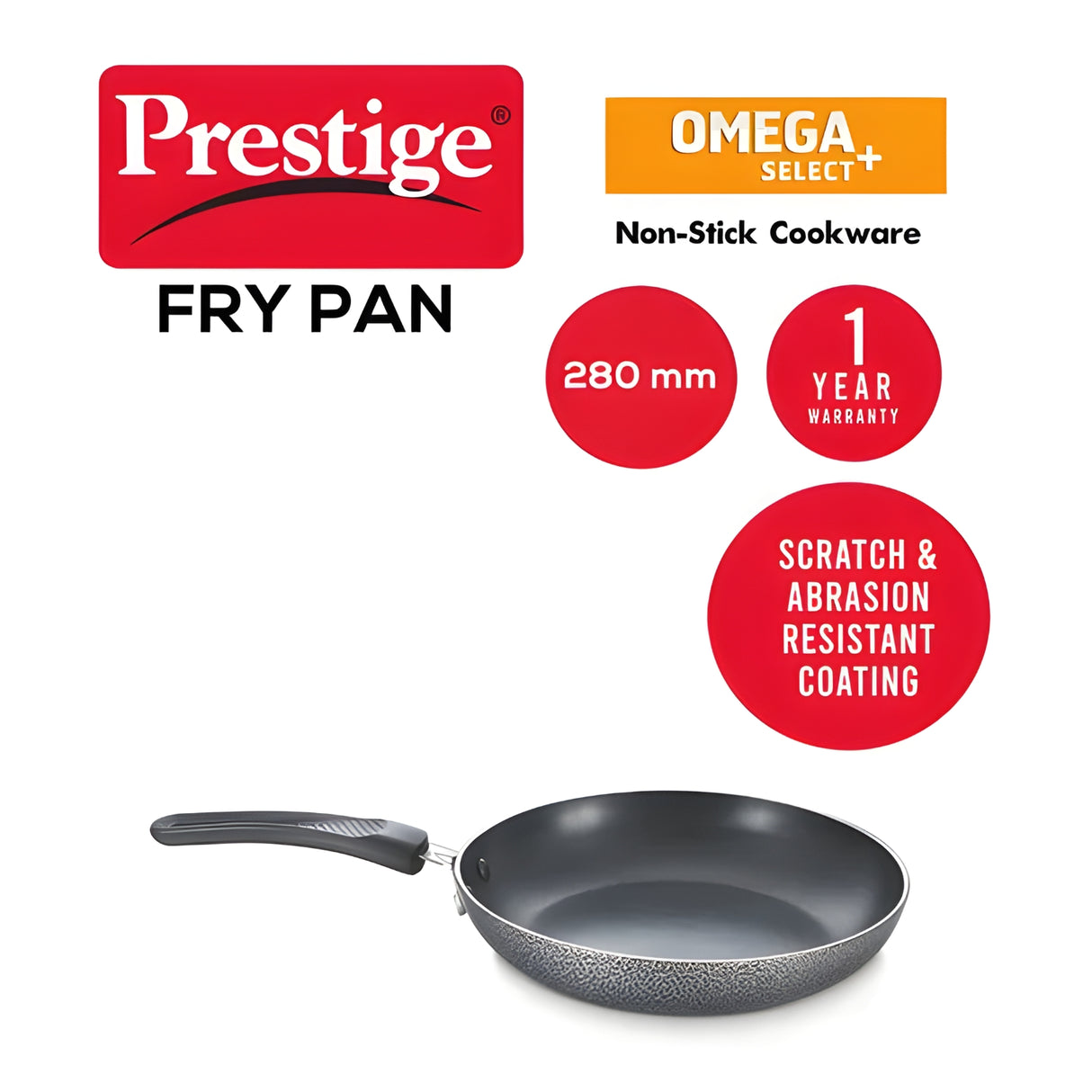 Prestige Omega Select Plus Teflon Nonstick Coated Fry Pan 28 cm \ 2.3 L - Black_2