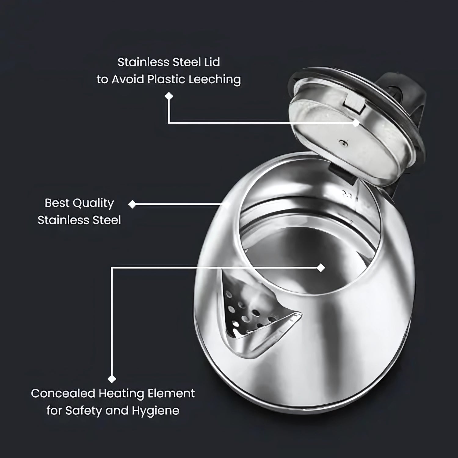 Prestige PKOSS 1.5 41587 1500W Fast Boiling Stainless Steel Electric Kettle 1.5 L - Silver_3
