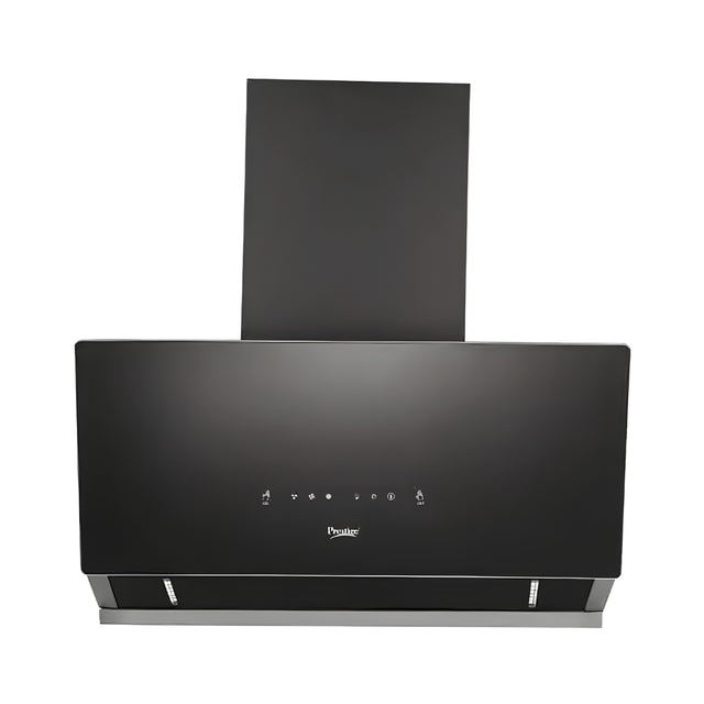  Prestige PROVO 900 Auto Clean Wall Mounted Chimney 90 cm - Black_Front View