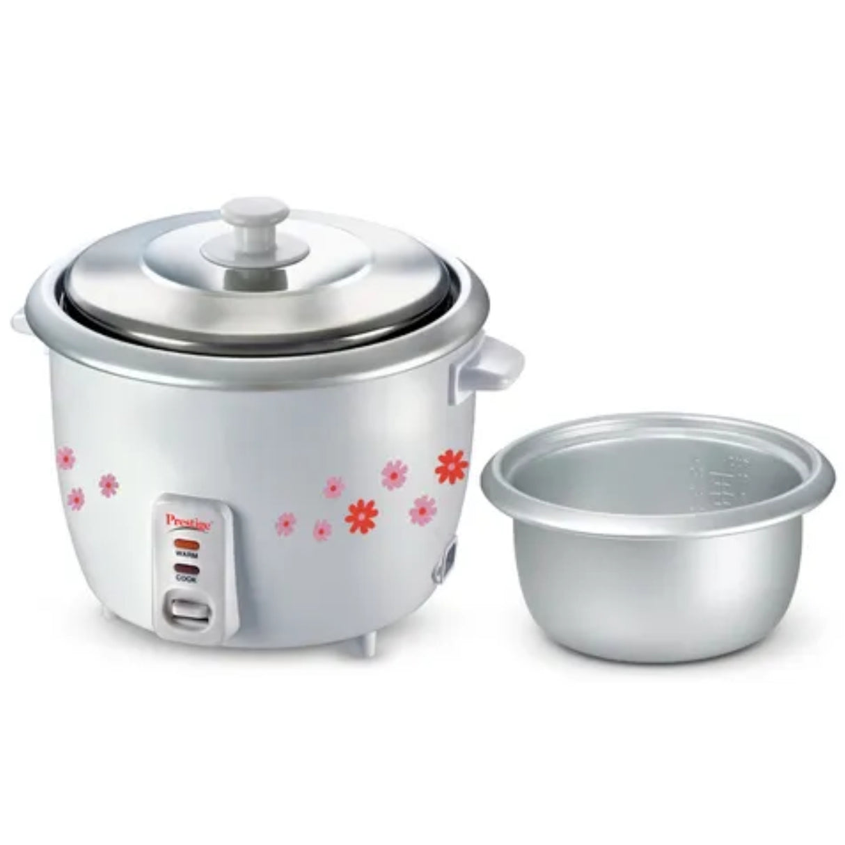Prestige PRWO 41270 Electric Rice Cooker 1.8 L - White with Red_2