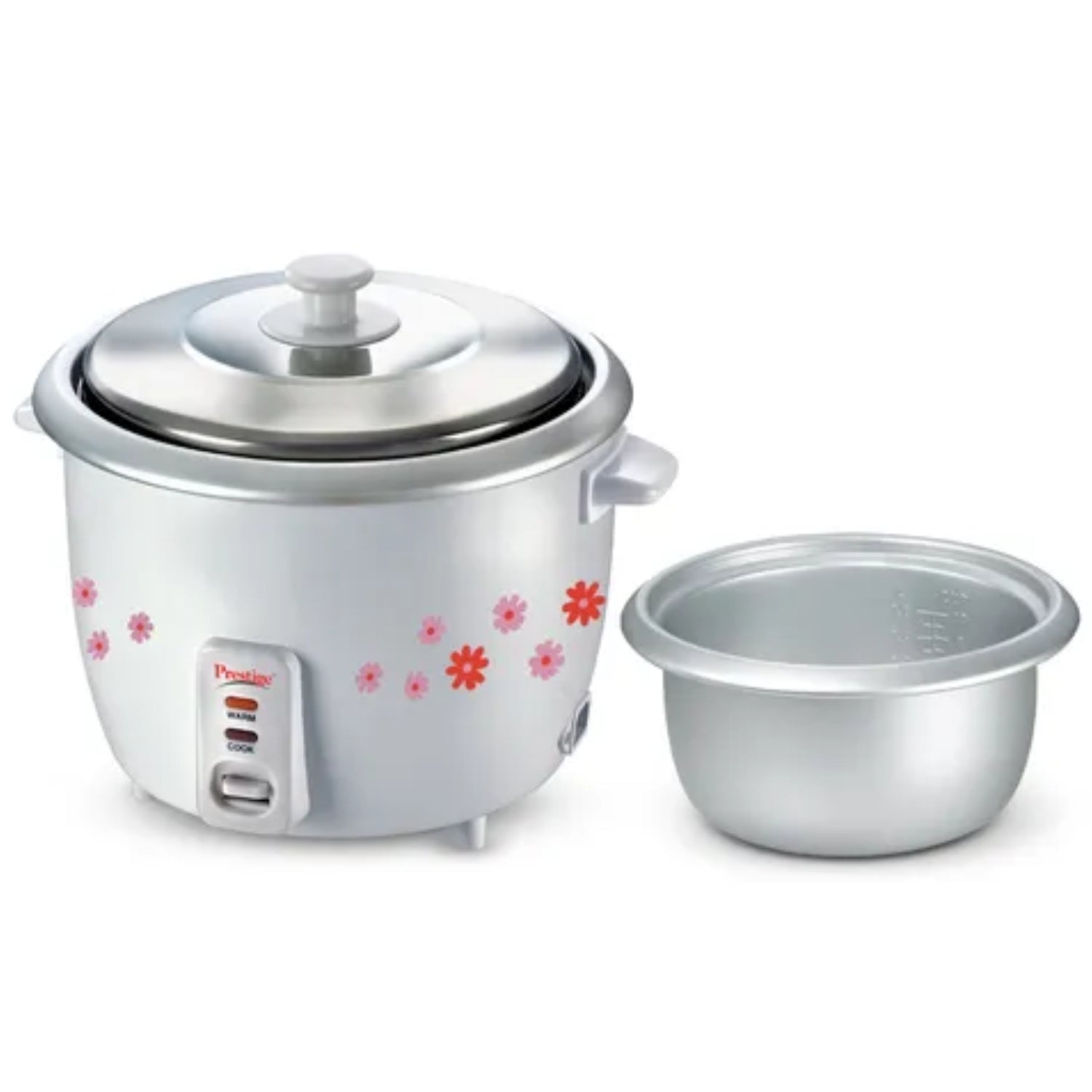 Prestige PRWO 41270 Electric Rice Cooker 1.8 L - White with Red_2