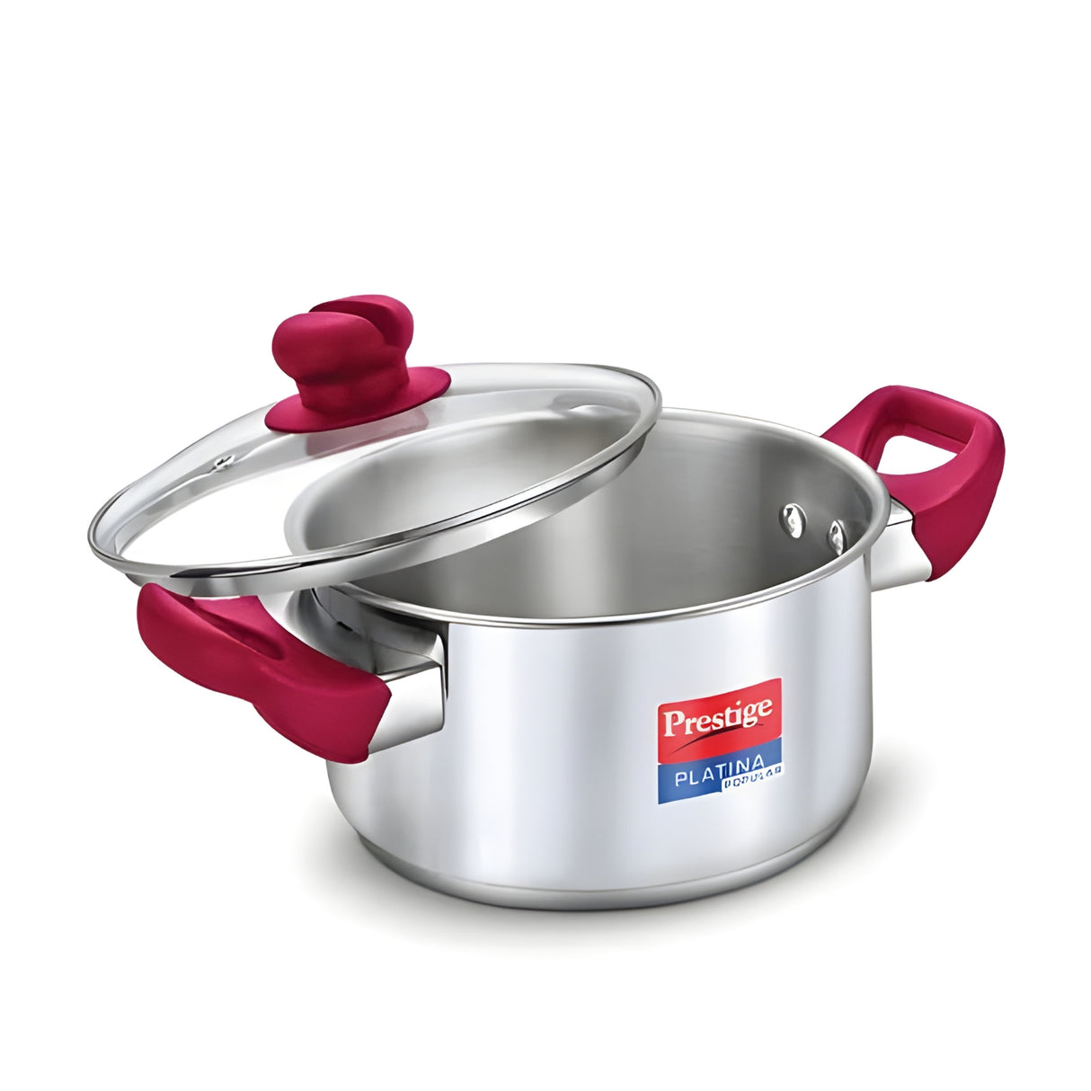 Prestige Platina Popular SS Forged Bottom Casserole with Glass Lid - 26 cm \ 7.25 L_1