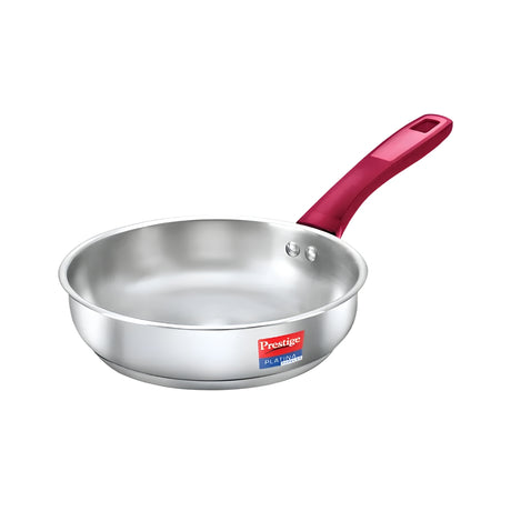 Prestige Platina Popular Stainless Steel Forged Bottom Fry Pan 24 cm \ 2.25 L_Front View