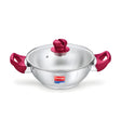 Prestige Platina Popular Stainless Steel Forged Bottom Kadai with Glass Lid 30 cm \ 5.5 L_1