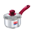 Prestige Platina Popular Stainless Steel Forged Bottom Sauce Pan with Glass Lid 16 cm \ 1.5 L_1