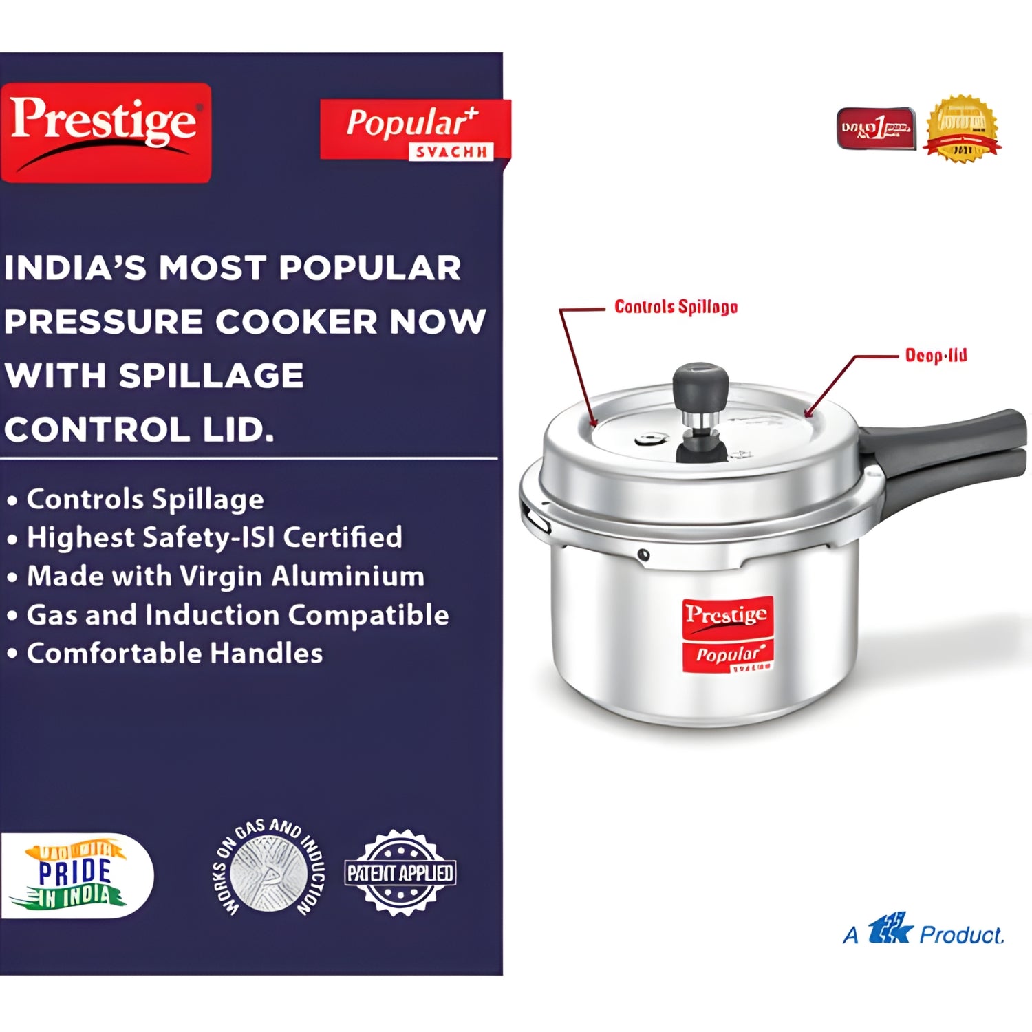 Prestige Popular Plus Svachh Virgin Aluminium Pressure Cooker 3 L_2
