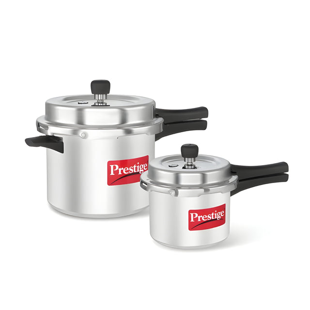 Prestige Popular Svachh Aluminium Pressure Cooker Combi Pack 3 L and 5 L_1
