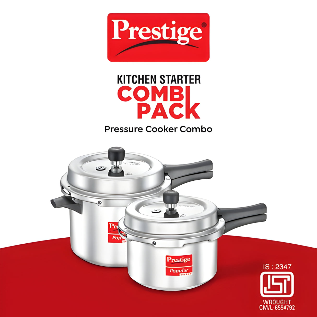 Prestige Popular Svachh Aluminium Pressure Cooker Combi Pack 3 L and 5 L_6