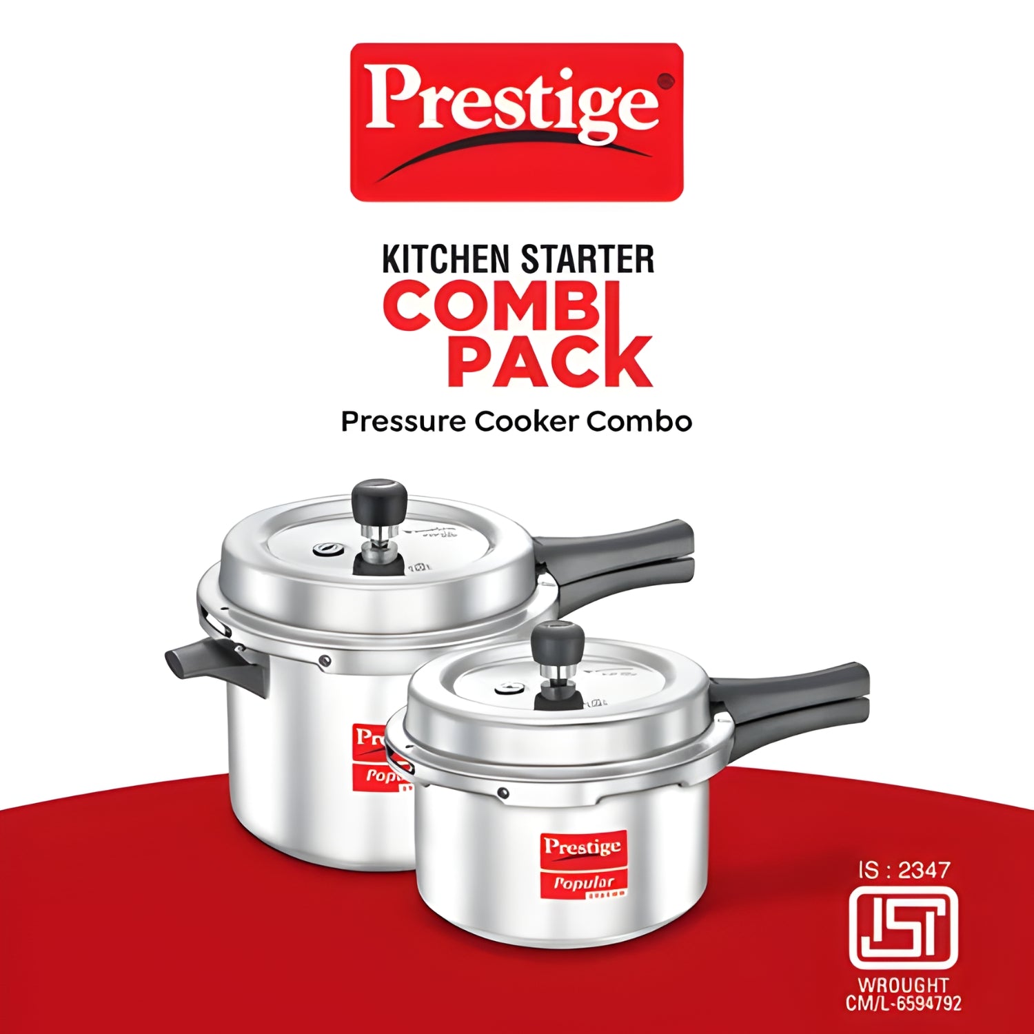 Prestige Popular Svachh Aluminium Pressure Cooker Combi Pack 3 L and 5 L_6