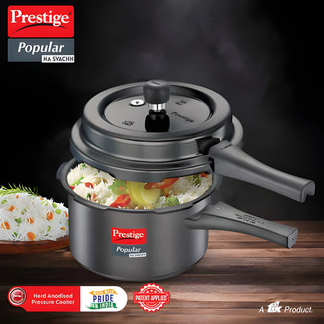 Prestige Popular Svachh Hard Anodised Pressure Cooker 3 L - Black_2
