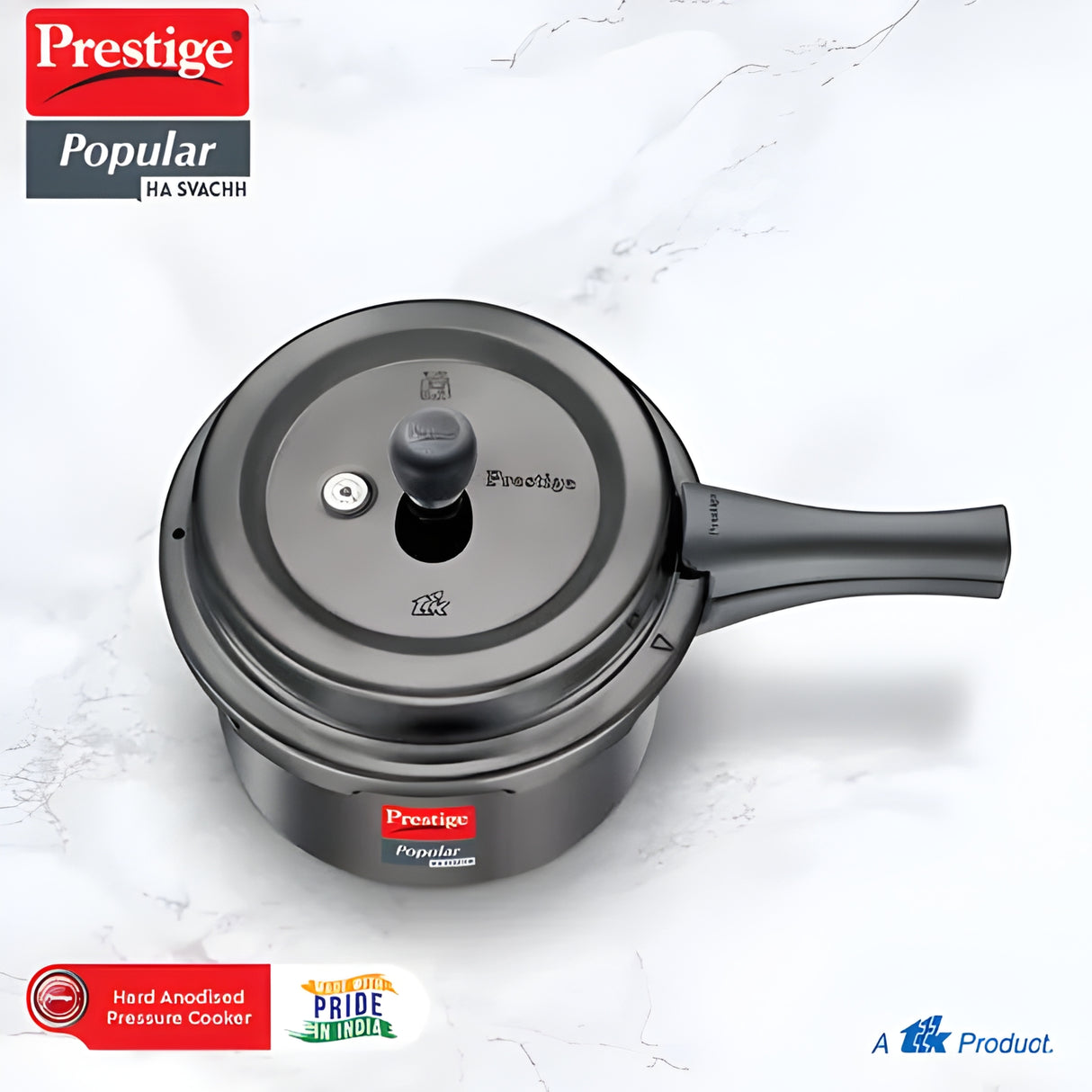 Prestige Popular Svachh Hard Anodised Pressure Cooker 3 L - Black_4