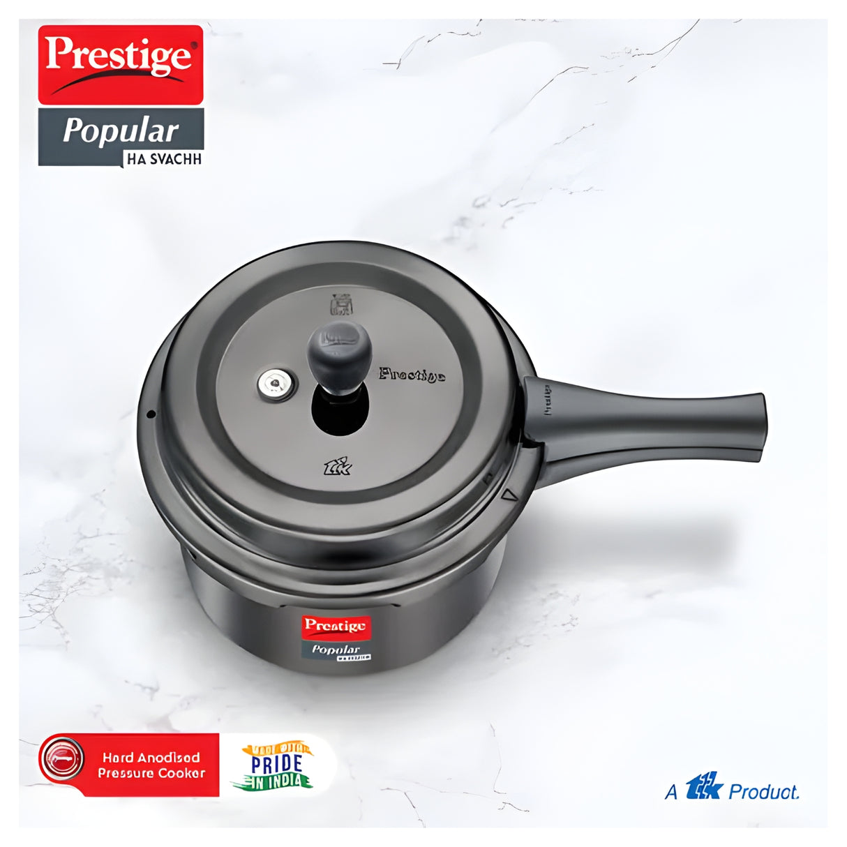 Prestige Popular Svachh Hard Anodised Pressure Cooker 5 L - Black_4