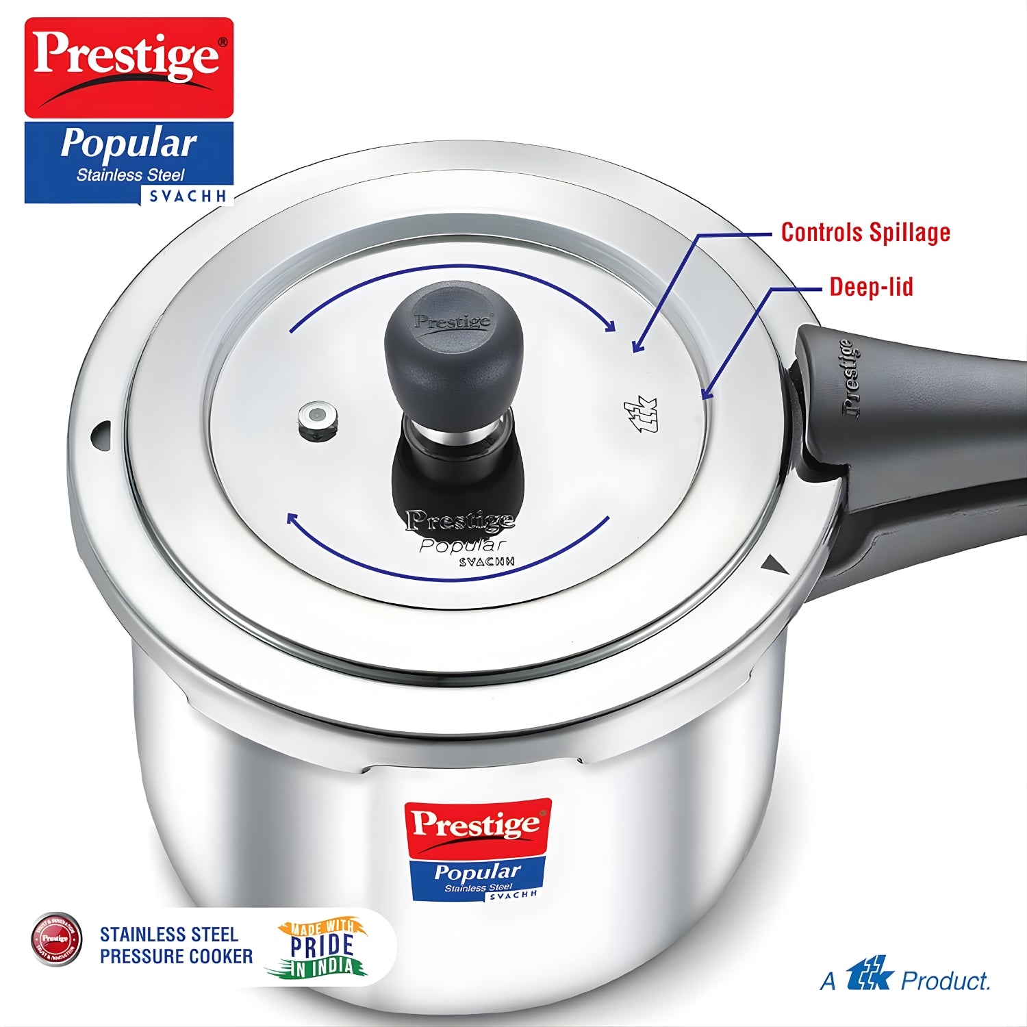 Prestige Popular Svachh SS Spillage Control Pressure Cooker 5 L_5