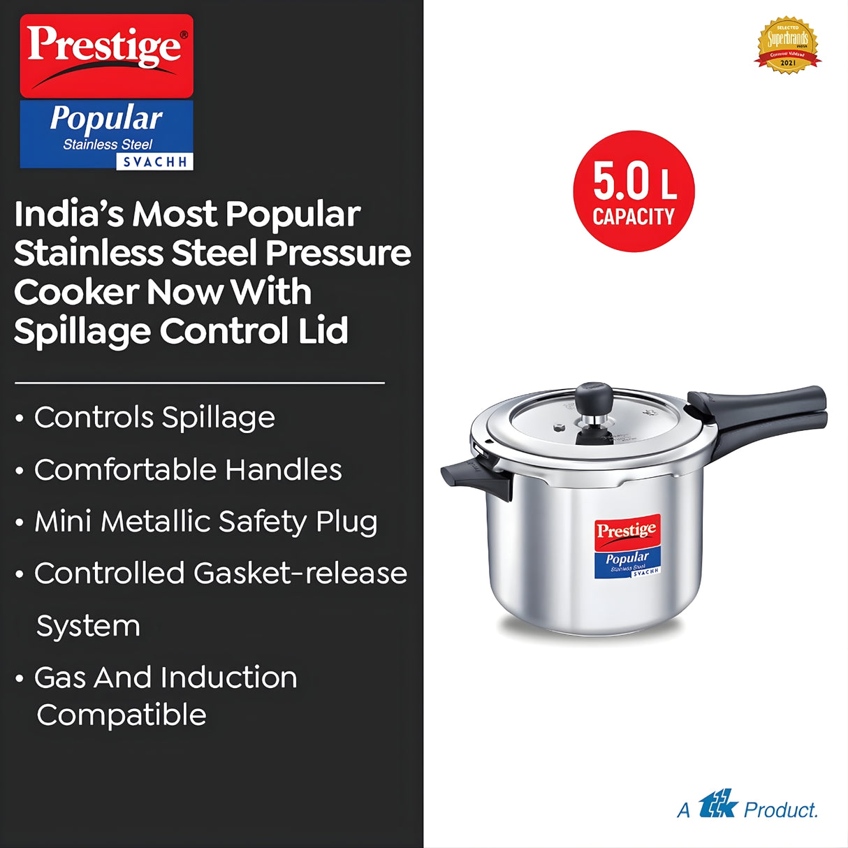 Prestige Popular Svachh SS Spillage Control Pressure Cooker 5 L_7